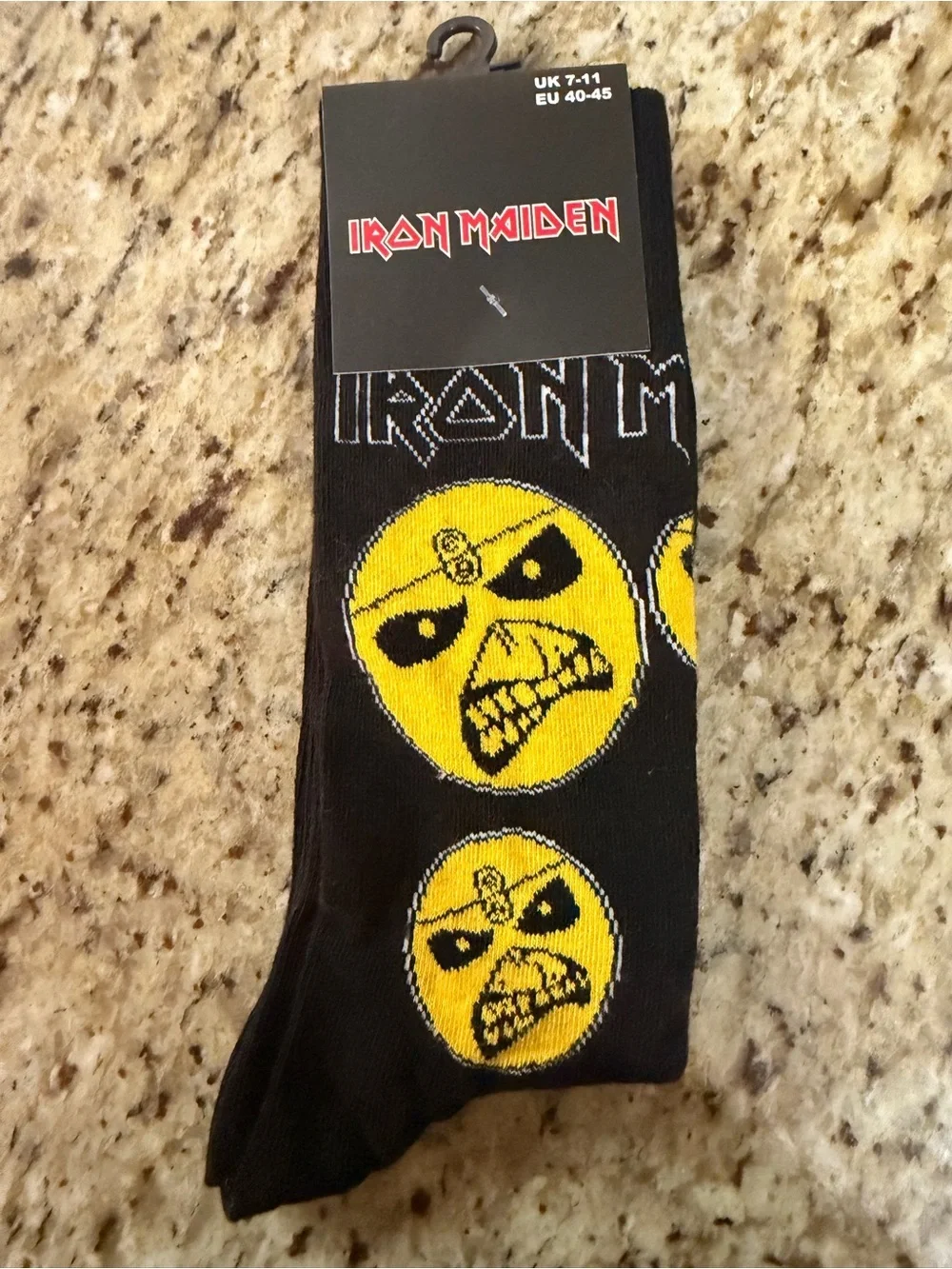 Iron Maiden Black & Yellow Crew Socks